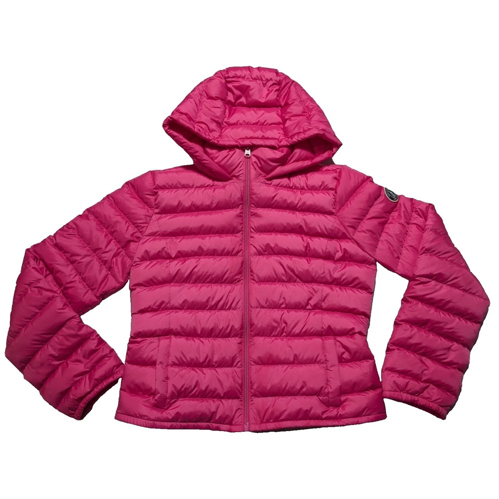 Abercrombie Fitch Down Puffer -‎ Women Large Pink Hooded